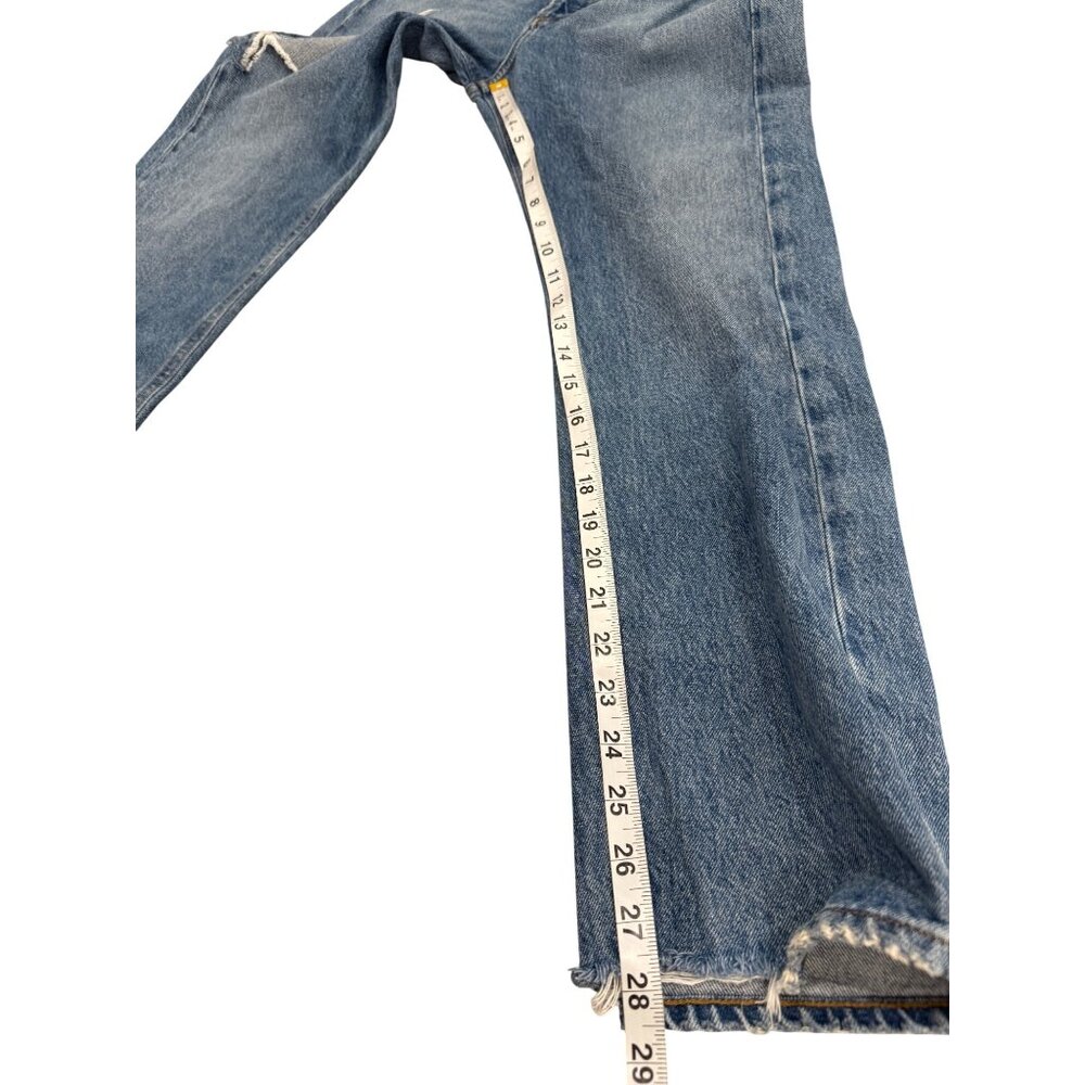 Agolde 90s Jeans Womens High-Waisted Distressed Blue Denim Size 26 - Picture 5 of 8